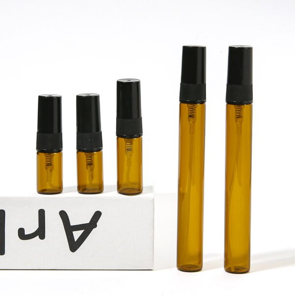 Amber Slim Spray Bottles Black Cap Studio Shot