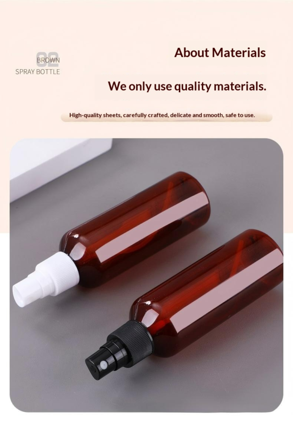 Amber Spray Bottle Quality PET Materials