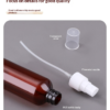 Amber Spray Bottle Structure PET Body Mist Nozzle Transparent Cover