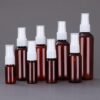 Amber Spray Bottles Full Lineup with White Nozzles
