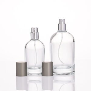 Apothecary Round Glass Spray Bottles Two Sizes with Caps