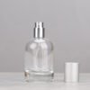 Round Glass Bottle Silver Sprayer Cap Detached