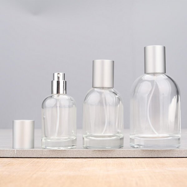 Round Glass Bottles With Open Sprayer Steps Scene
