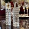 Bamboo Texture Bottles Dining Table Scene Pair