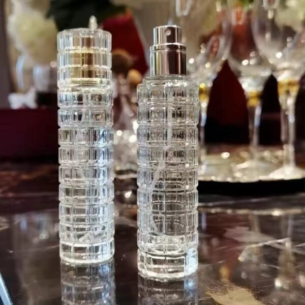 Bamboo Texture Bottles Dining Table Scene Pair