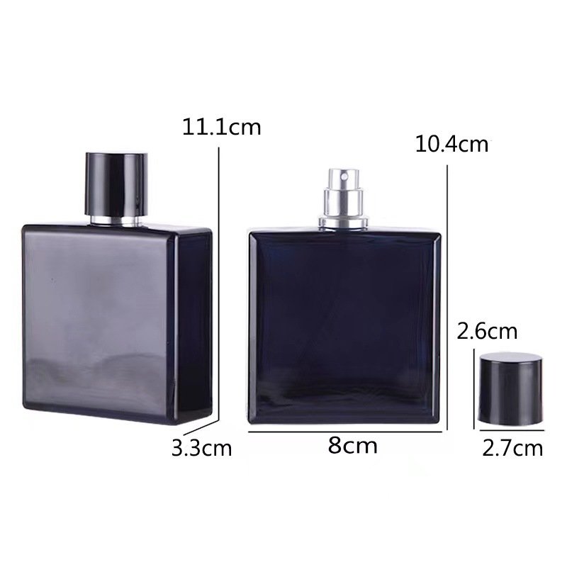 Black Square Perfume Bottles on Magazine Scene