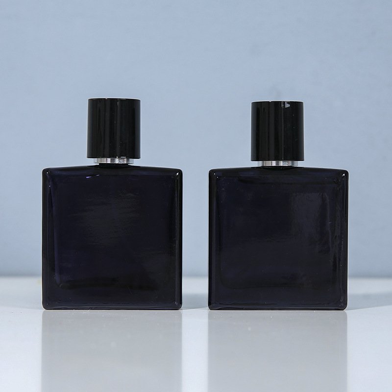 Black Perfume Bottles Editorial Scene Pair