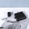 Black Bottle Cap and Silver Sprayer Components