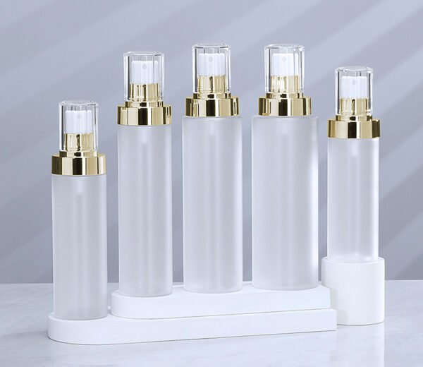 Frosted PET Spray Bottles 100ml 250ml Gold Pump Full Range