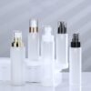 Frosted PET Spray Bottles White Gold Black Pump Options