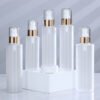 Frosted Spray Bottles Gold Collar Mist Pump 5 Sizes