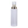 Single Frosted PET Spray Bottle Gold Pump White Background