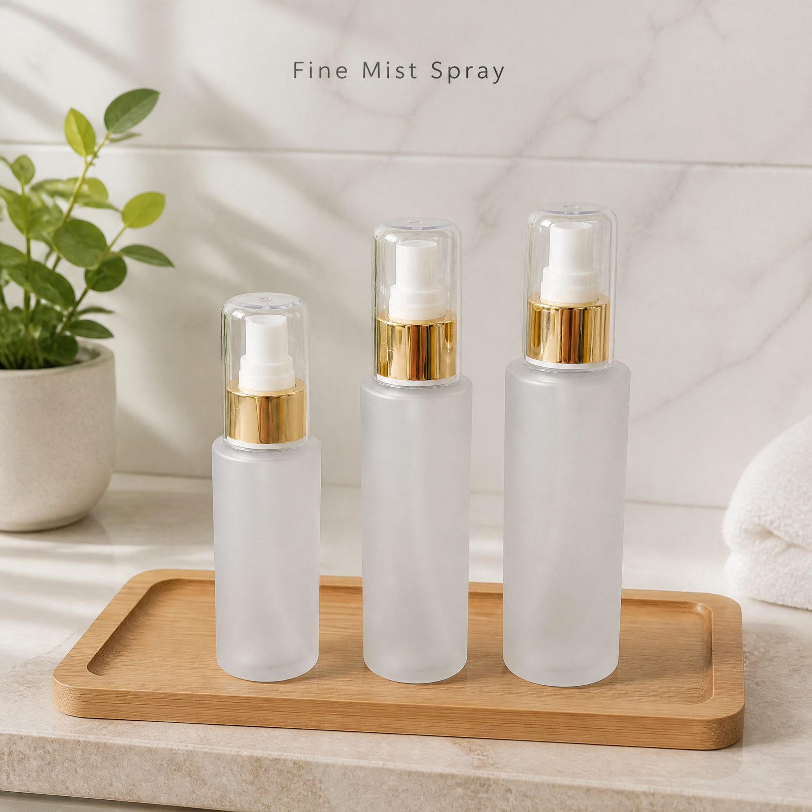 Fine Mist Spray Pattern Frosted PET Bottle