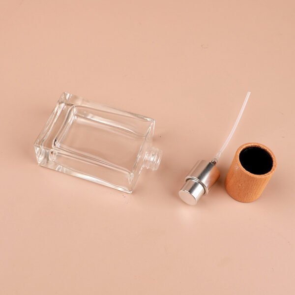 Bottle Components Glass Body Aluminum Mist Pump Wooden Cap