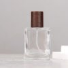50ml Square Glass Perfume Bottle Walnut Cap