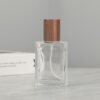 50ml Square Glass Spray Bottle Dark Wood Cap