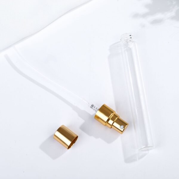 Mini Spray Bottle Disassembled View Gold Atomizer