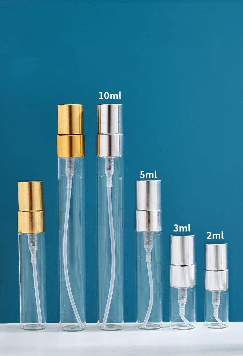 Size Comparison 10ml 5ml 3ml 2ml Mini Glass Spray Bottles