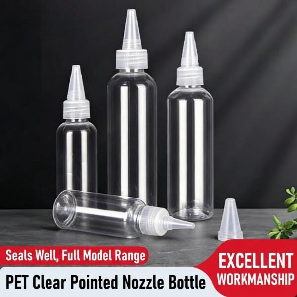 PET Clear Pointed Nozzle Bottles — Needle Tip Squeeze Bottles Factory