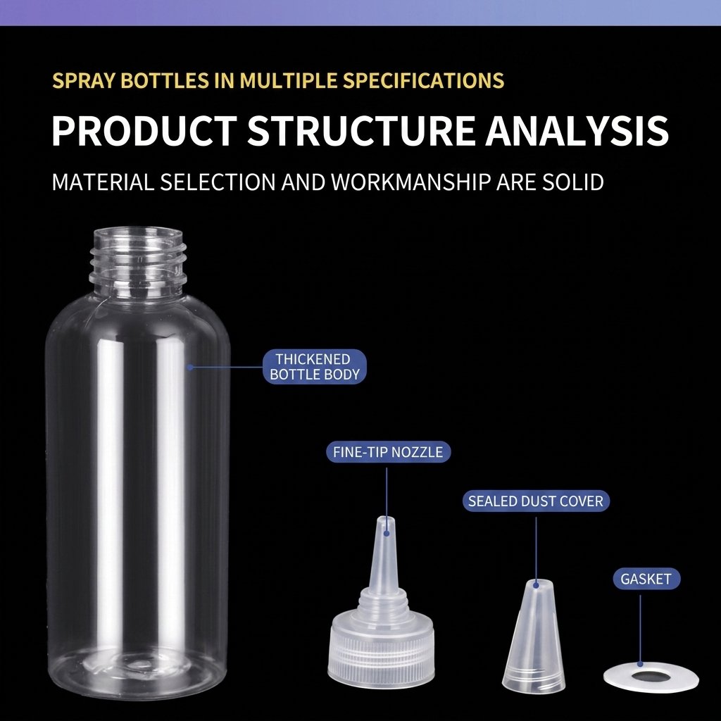 Product structure analysis — fine-tip nozzle with sealed dust cover