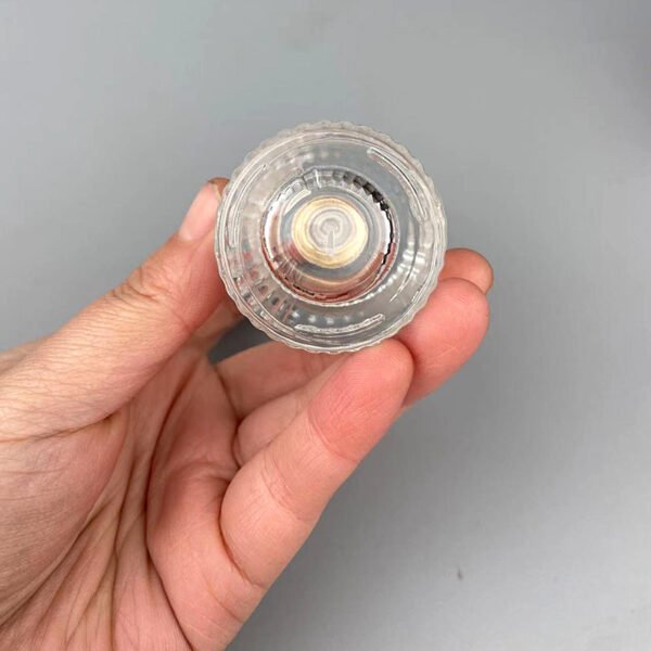 Thick Glass Base and Screw Neck Close-up