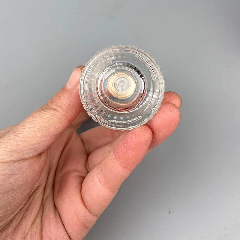 Thick Glass Base and Screw Neck Close-up