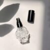 Rose Glass Spray Bottle Black Sprayer Open Cap