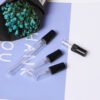Glass Perfume Atomizer Bottles Transparent and Black Sprayers