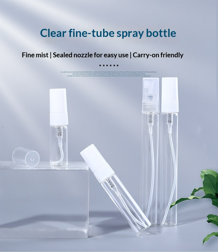 Clear Fine-Tube Spray Bottle Fine Mist Sealed Nozzle Carry-on