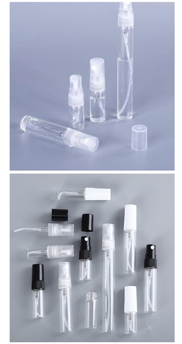 Glass Spray Bottle Components and Full Family Display