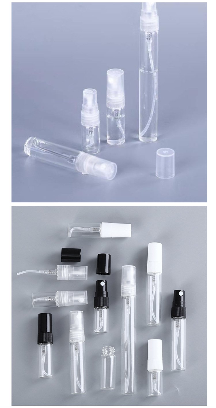 Glass Spray Bottle Components and Full Family Display