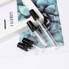 Slim Glass Perfume Atomizers Black Cap Green Plant Scene