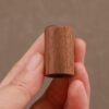 Walnut Wooden Cap Close-up in Hand