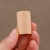 Natural Beech Wooden Cap Close-up in Hand