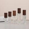 Dark Beech Cap Glass Bottles Five Sizes