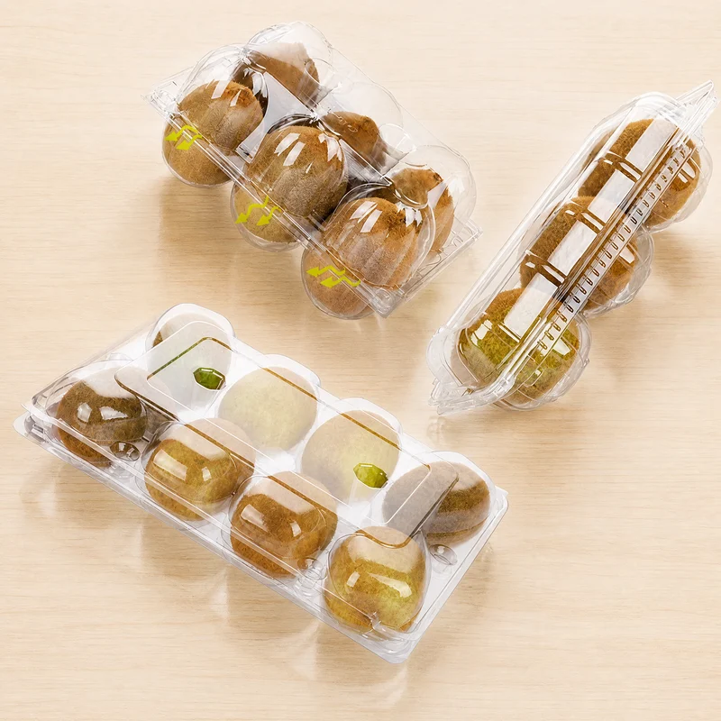SSCKC-1-4 Clear PET Cavity Kiwi Clamshell 4-Cell