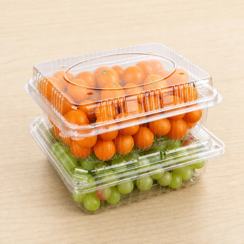 SS-1000A Clear PET Fresh Fruit Punnet 35 oz / 1000 g view 2