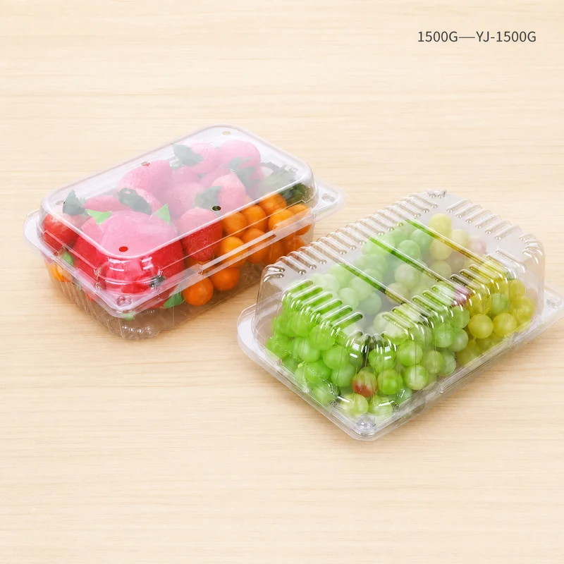 SS-1500A Clear PET Fresh Fruit Punnet 52.8 oz / 1500 g
