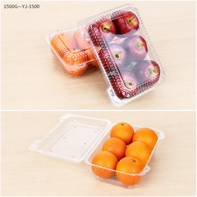 SS-1500B Clear PET Fresh Fruit Punnet 52.8 oz / 1500 g