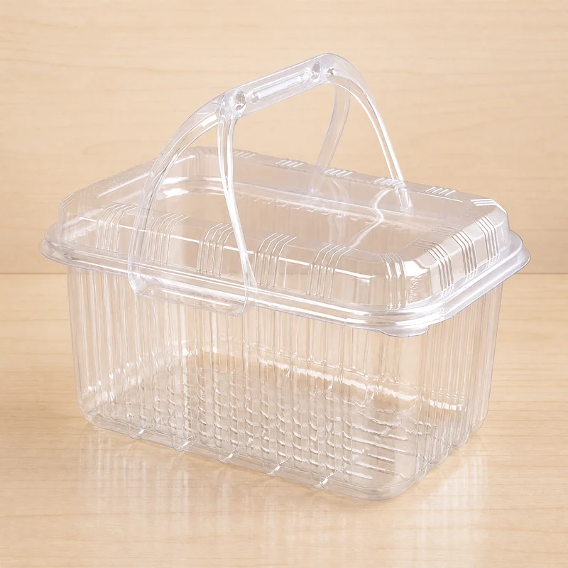 SS-1500-2500 Clear PET Handle Fruit Box 52.8-88 oz / 1500-2500 g view 2