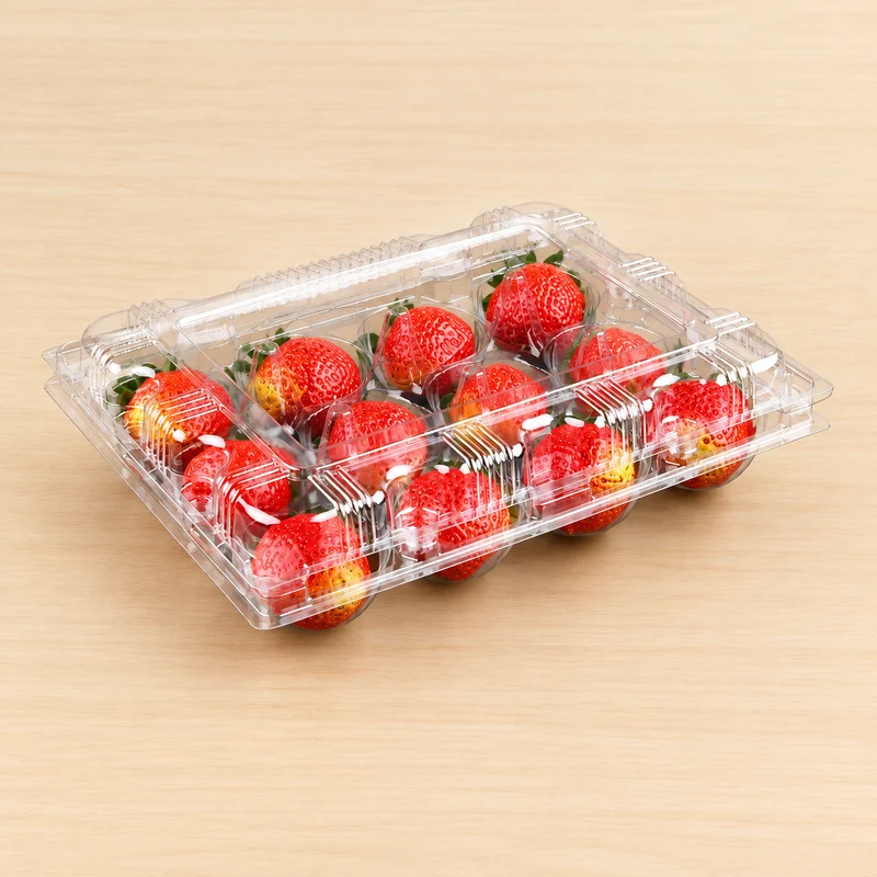 SSFC-12 Clear PET Fruit Clamshell 12-Cell