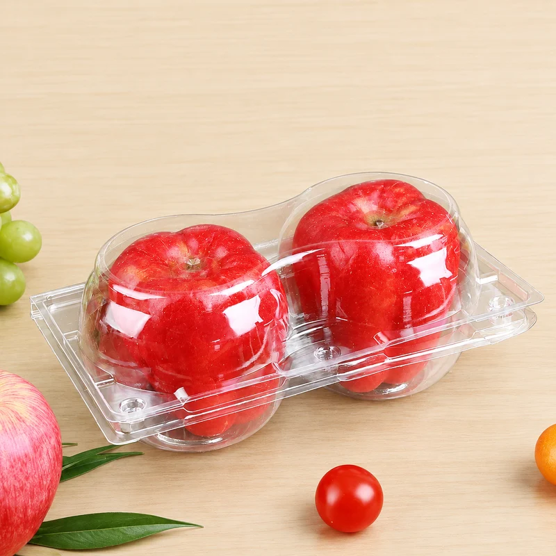 SSFC-2L Clear PET Fruit Clamshell 2-Cell