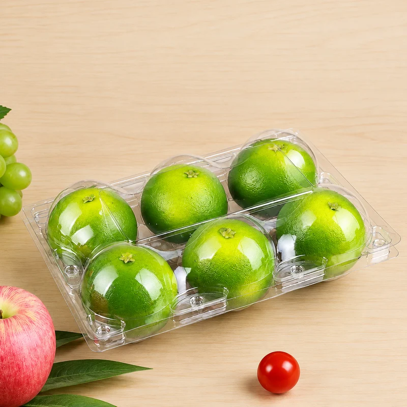 SSFC-6S Clear PET Fruit Clamshell 6-Cell
