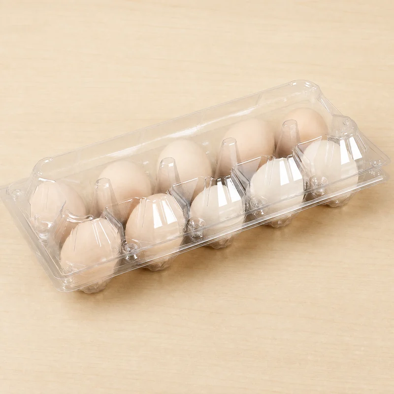 SSWWJ-10Y Clear PET Duck Egg Carton 10-Cell view 2