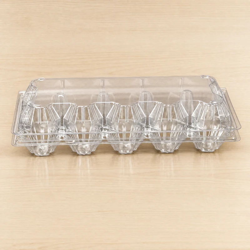 SSWWJ-10Y Clear PET Duck Egg Carton 10-Cell