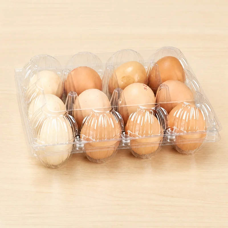 SSWWJ-12L Clear PET Chicken Egg Carton 12-Cell Large (3×4)