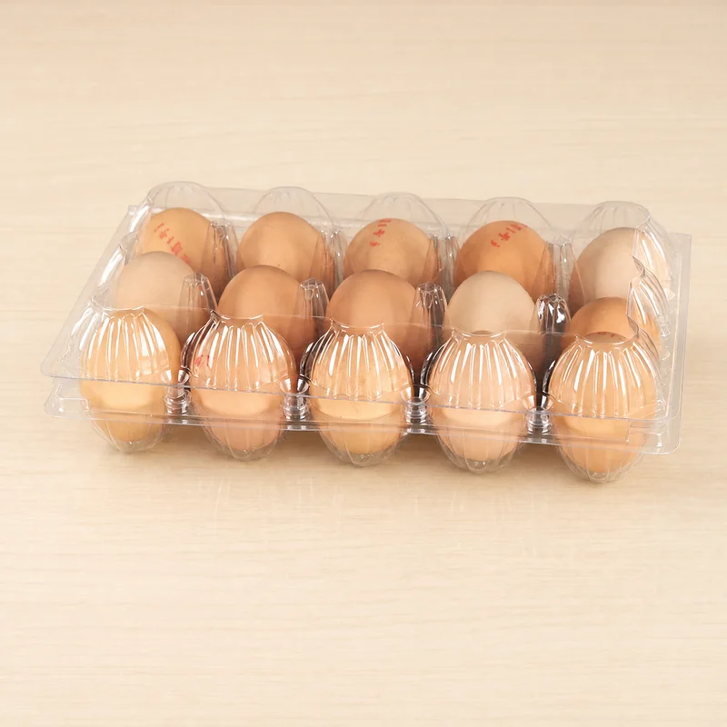 SSWWJ-15M Clear PET Chicken Egg Carton 15-Cell