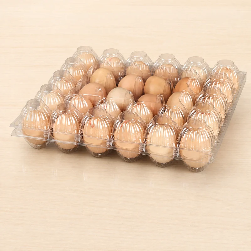 SSWWJ-30M-N Clear PET Chicken Egg Carton 30-Cell (Small Label Area) view 2