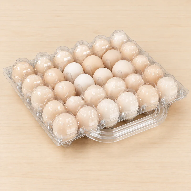 SSWWJ-30M-ST Clear PET Chicken Egg Carton 30-Cell with Handle view 2