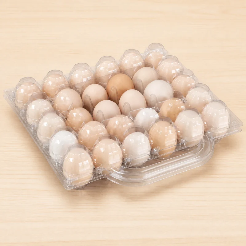 SSWWJ-30M-ST Clear PET Chicken Egg Carton 30-Cell with Handle
